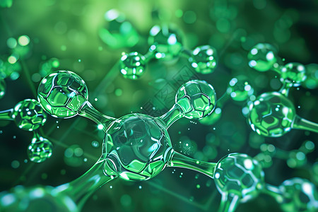 生物科技绿色生物分子细胞背景设计图片