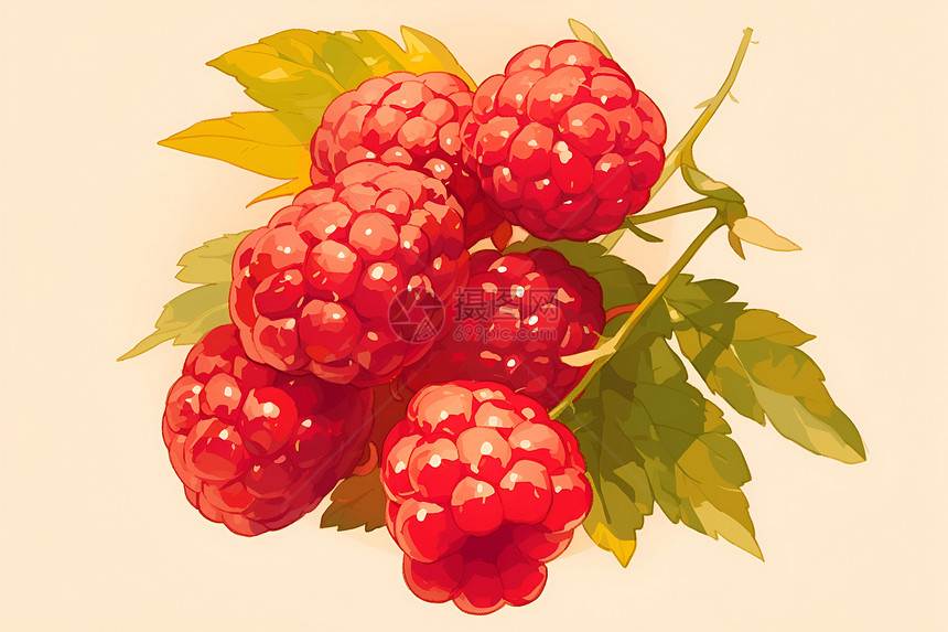 可口美味的树莓图片