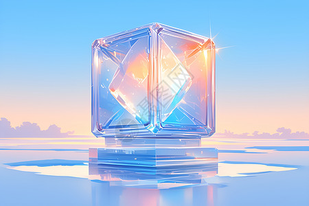 立体的水晶方块背景图片