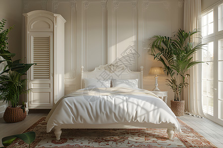 大房间明亮温馨的卧室设计图片