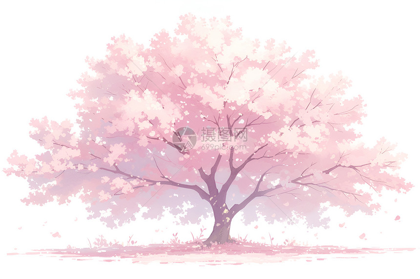 展示的樱花树图片
