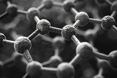 微观的简单分子结构的背景插画