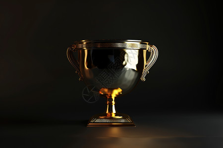 金属酒杯金色的奖杯背景
