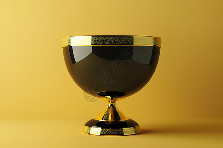 金色酒杯黑金色的高脚杯背景