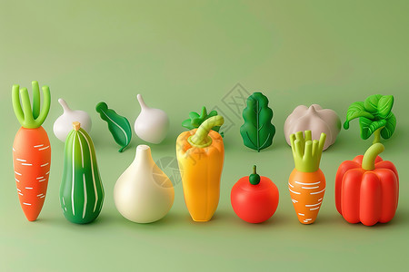 塑料蔬菜背景图片