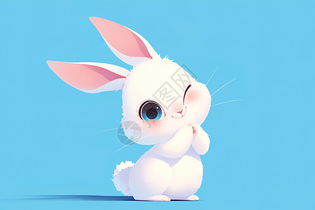 小兔子插画一只小兔子插画