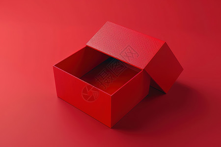 红色立方盒子背景