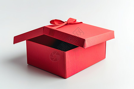 蝴蝶结纸盒红盒子上方有蝴蝶结背景