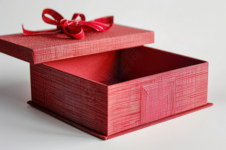 红盒子上有个蝴蝶结高清图片
