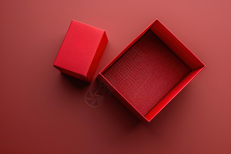 打开的红色礼盒背景图片