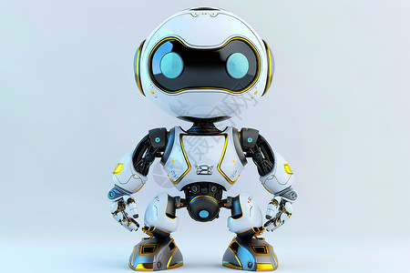 AI尤克里里未来机器人插画