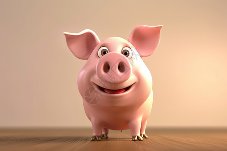 粉红色的猪仔背景图片