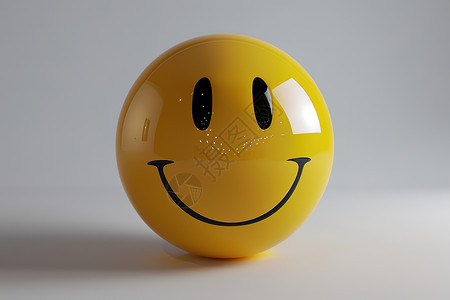 黄色小球快乐的黄色笑脸球插画