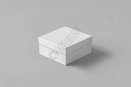 正方盒子一只白盒子插画