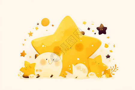 金黄的星星背景图片
