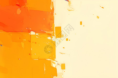 线条艺术橙色抽象壁纸插画