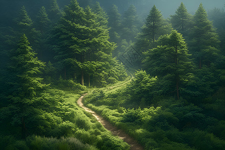 茂密的山林茂密树木高清图片
