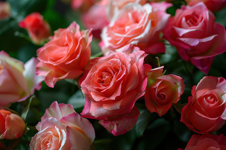 盛开白玫瑰粉白玫瑰花束背景