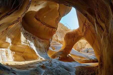 天然洞穴巨大的天然峡谷背景