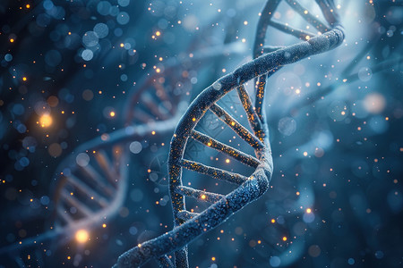朋克框微观的蓝色基因设计图片