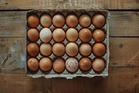 木桌上的鸡蛋背景图片