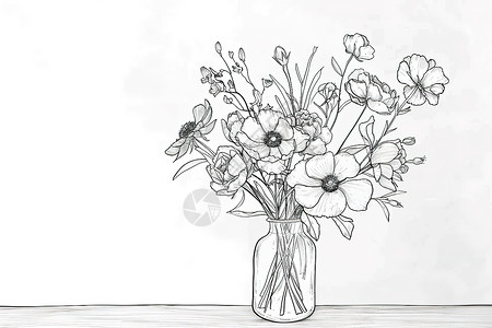 花瓶里的花朵背景图片