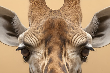 大动物长颈鹿的眼睛背景
