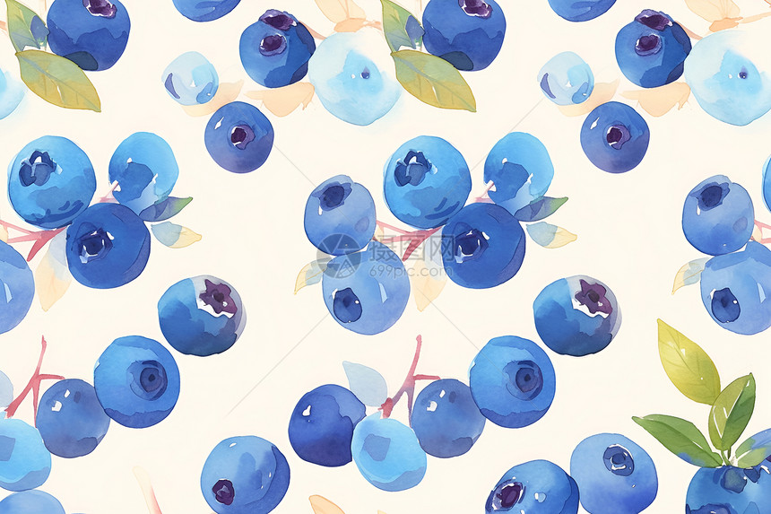 清新的蓝莓背景图片