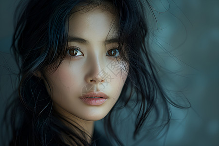 迷人的女人亚洲女性的优雅之美背景