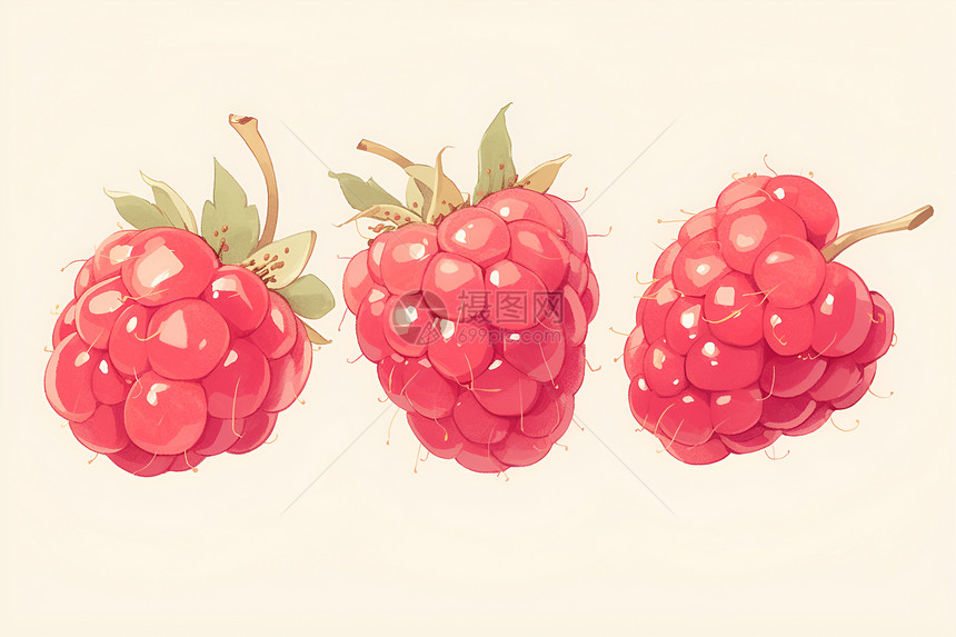 美味新鲜的树莓图片