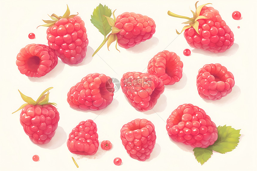 可口的美食树莓图片
