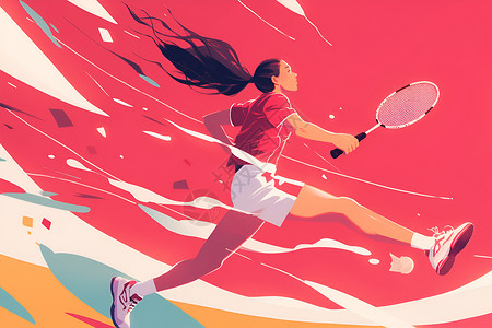 外国运动员羽毛球运动员插画插画