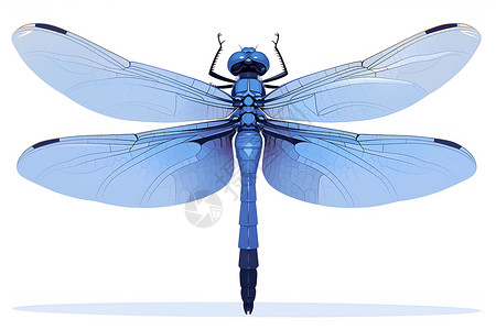 幽静夏日蓝色蜻蜓背景图片