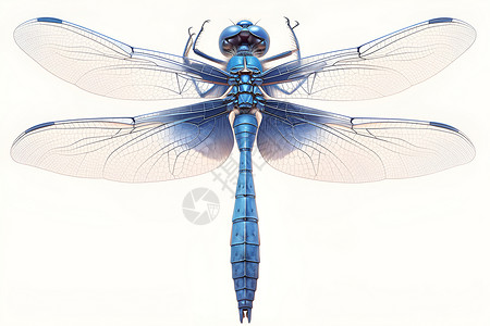 简约蜻蜓插画背景图片