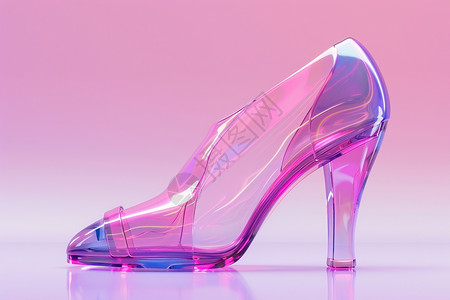 紫色高跟鞋水晶高跟鞋高清图片