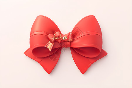 装饰的红色蝴蝶结背景图片