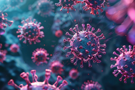 肌病毒粉色的病毒设计图片