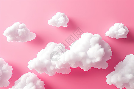 云层云朵柔软的白云插画