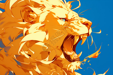 阳光里的狮子背景图片