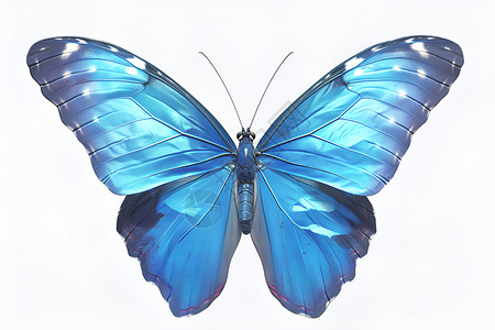 蓝色蝴蝶翩翩起舞高清图片