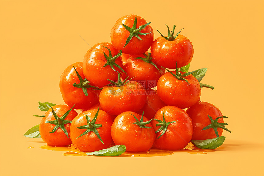 成熟多汁的西红柿图片
