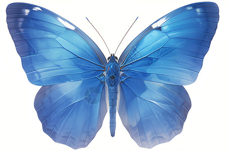 蓝色蝴蝶素材蓝色的翅膀插画
