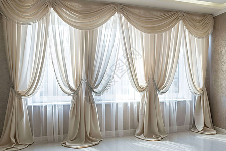 窗帘遮挡的房间背景图片