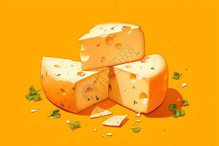 诱人的奶酪背景图片