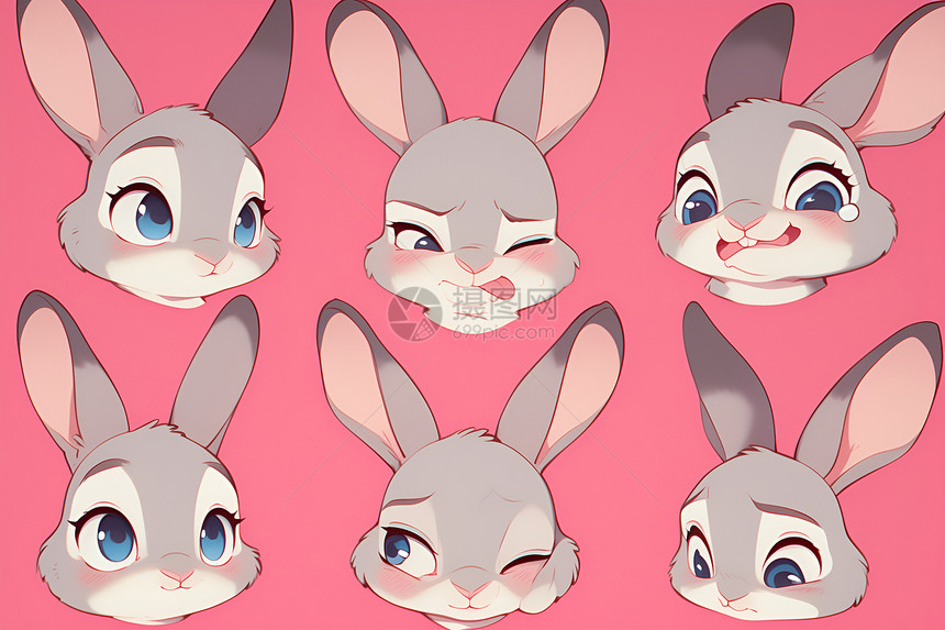兔子表情包图片