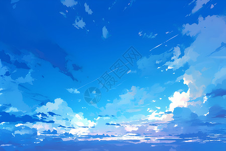 色彩天空蓝天背景的宽阔与宁静插画