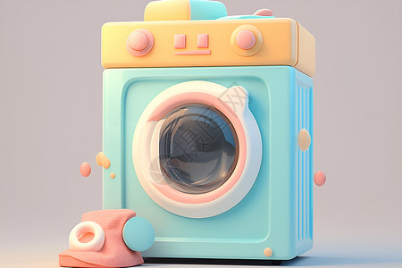 温馨可爱的洗衣机高清图片