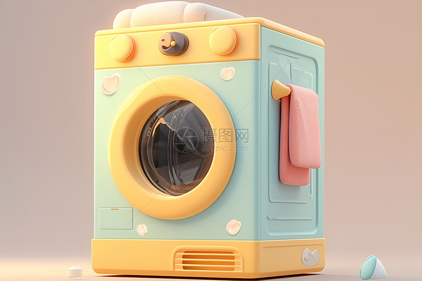可爱的洗衣机图标图片
