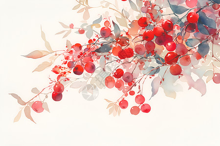 美丽的红浆果高清图片