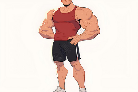 展示肌肉的男子背景图片